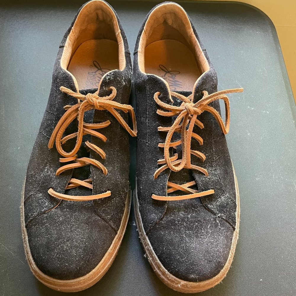 Johnston & Murphy, Men's 9M, Blue/Tan Fabric Shoes